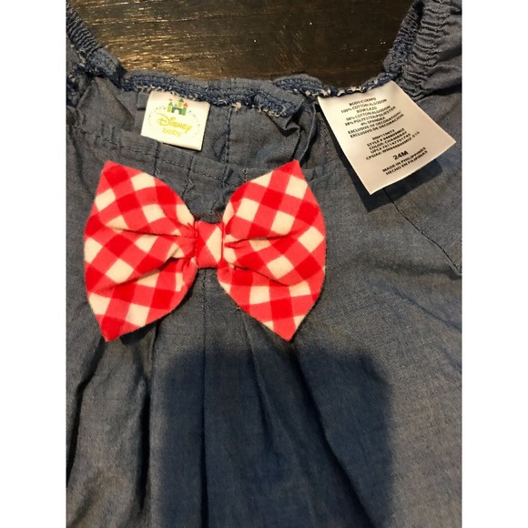 Disney Baby Toddler Girls Minnie Mouse Short Sleeve Denim Shirt 24m 2T Toddler - Picture 4 of 4